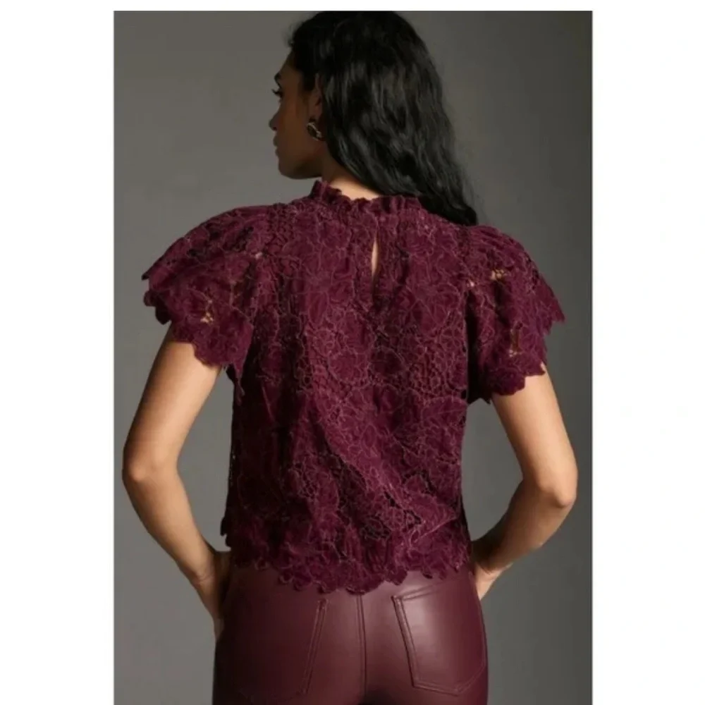 Anthropologie Velvet Blouse - Picture 3 of 4